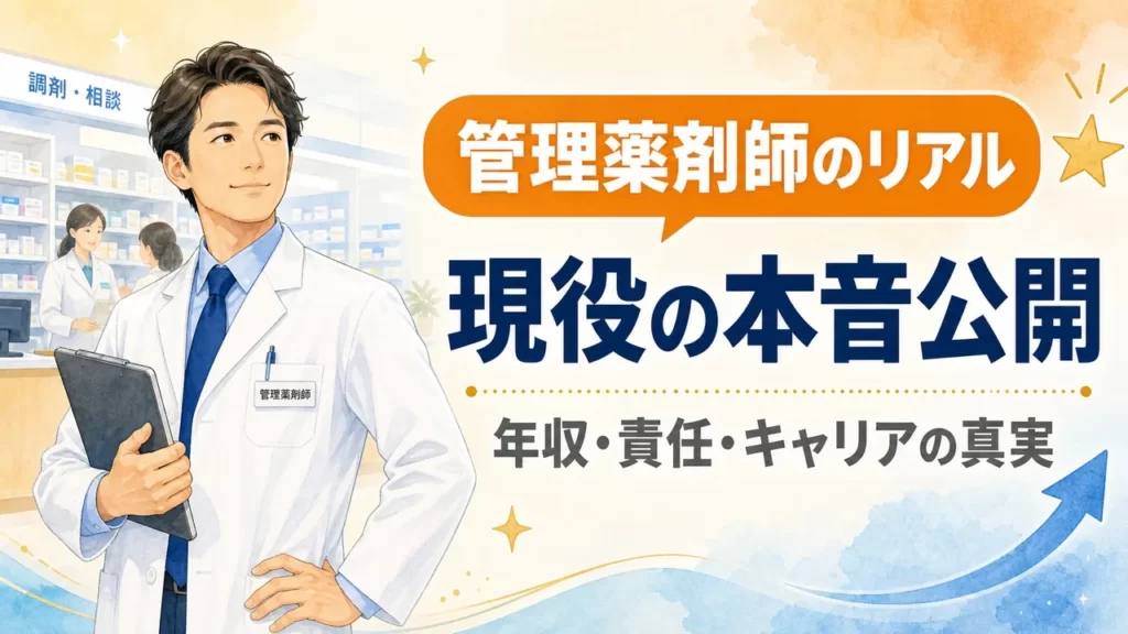 管理薬剤師のリアル|現役の本音公開・年収・責任・キャリアの真実 アイキャッチ