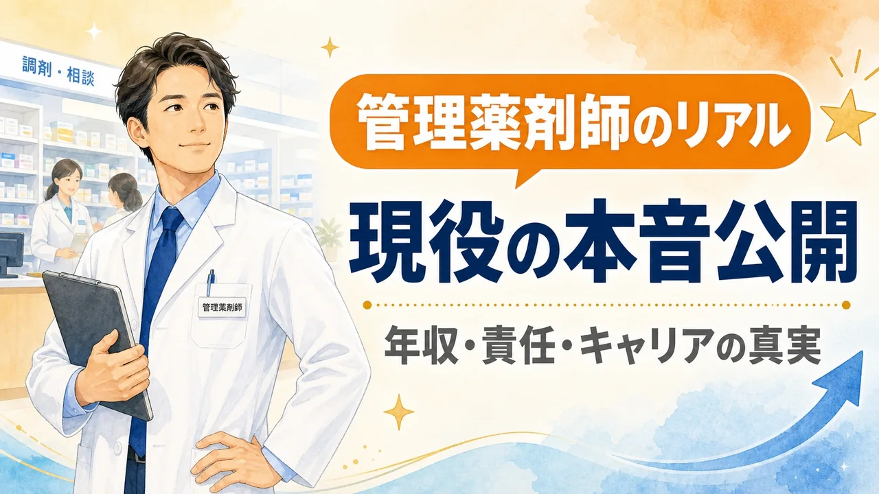 管理薬剤師のリアル|現役の本音公開・年収・責任・キャリアの真実 アイキャッチ