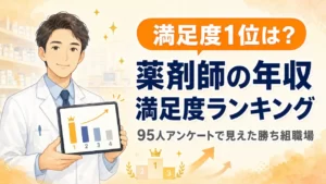 薬剤師の年収満足度ランキング｜95人アンケートで見えた勝ち組職場